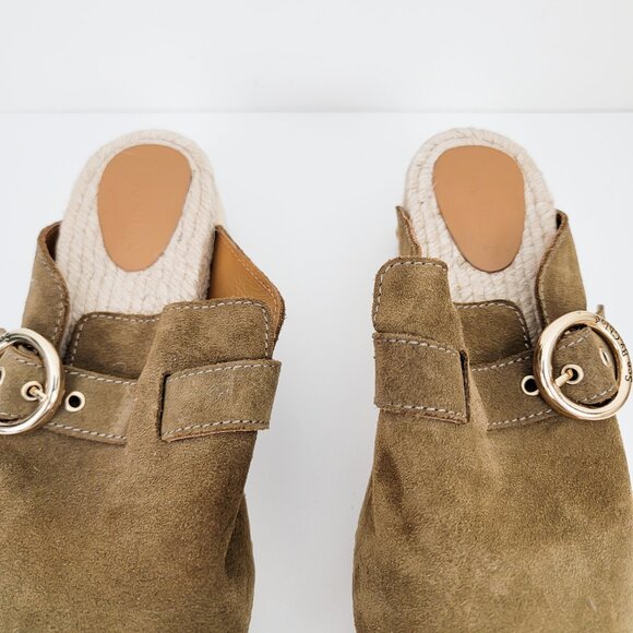 See by Chloe Viviane Studded Buckled Suede Clogs 37 7 - Picture 4 of 11